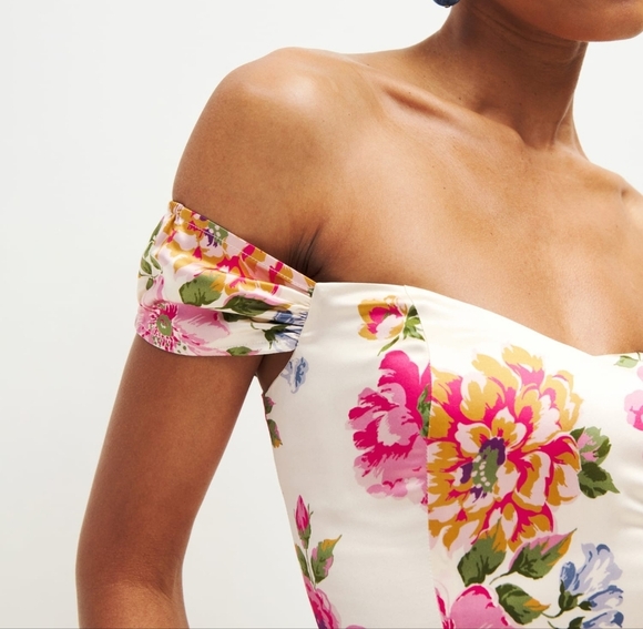 Reformation Genesis Silk Dress in Giverny size 4 NWT - Picture 4 of 14